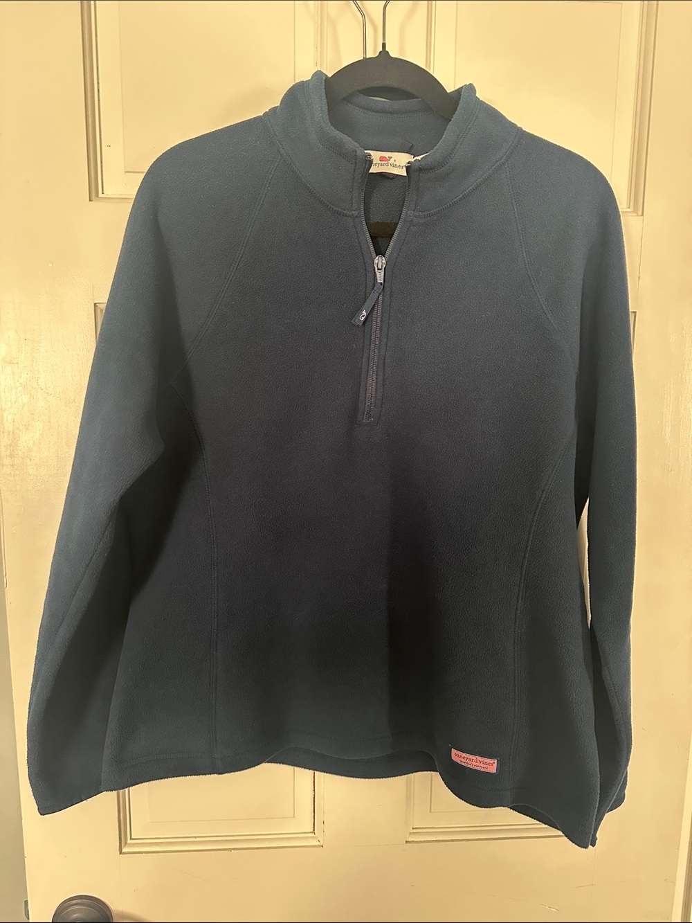 Women's Navy Half-Zip Fleece Pullover - Comfortable Layering